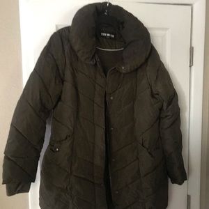Steve Madden Puffer Coat Green XL